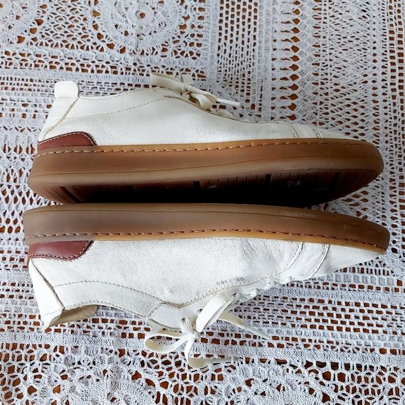 Sam Edelman Leather Sneakers Jayme Se-1980 Cream Lace-up Women's Size 8/8.5 - Picture 4 of 14